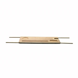 extend Adjustable Natural Bamboo Sor Hap Bathtub Caddy Tray Organizer
