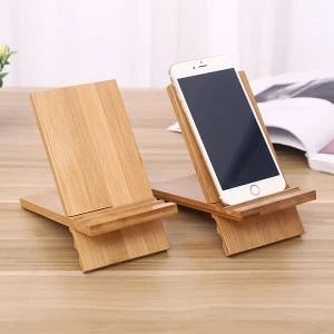 Cell Phone Tablet Bamboo Stand 2 Piece